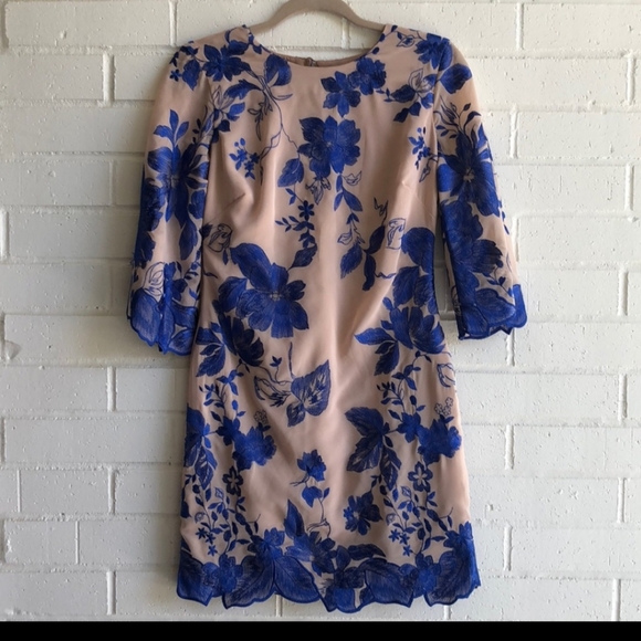 Dress The Population Paige Embroidered Dress - Cobalt blue - Picture 2 of 7